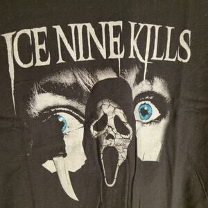 Ice Nine Kills Horror T Shirt Small Black Scream Mask Graphic Metal Band Tee